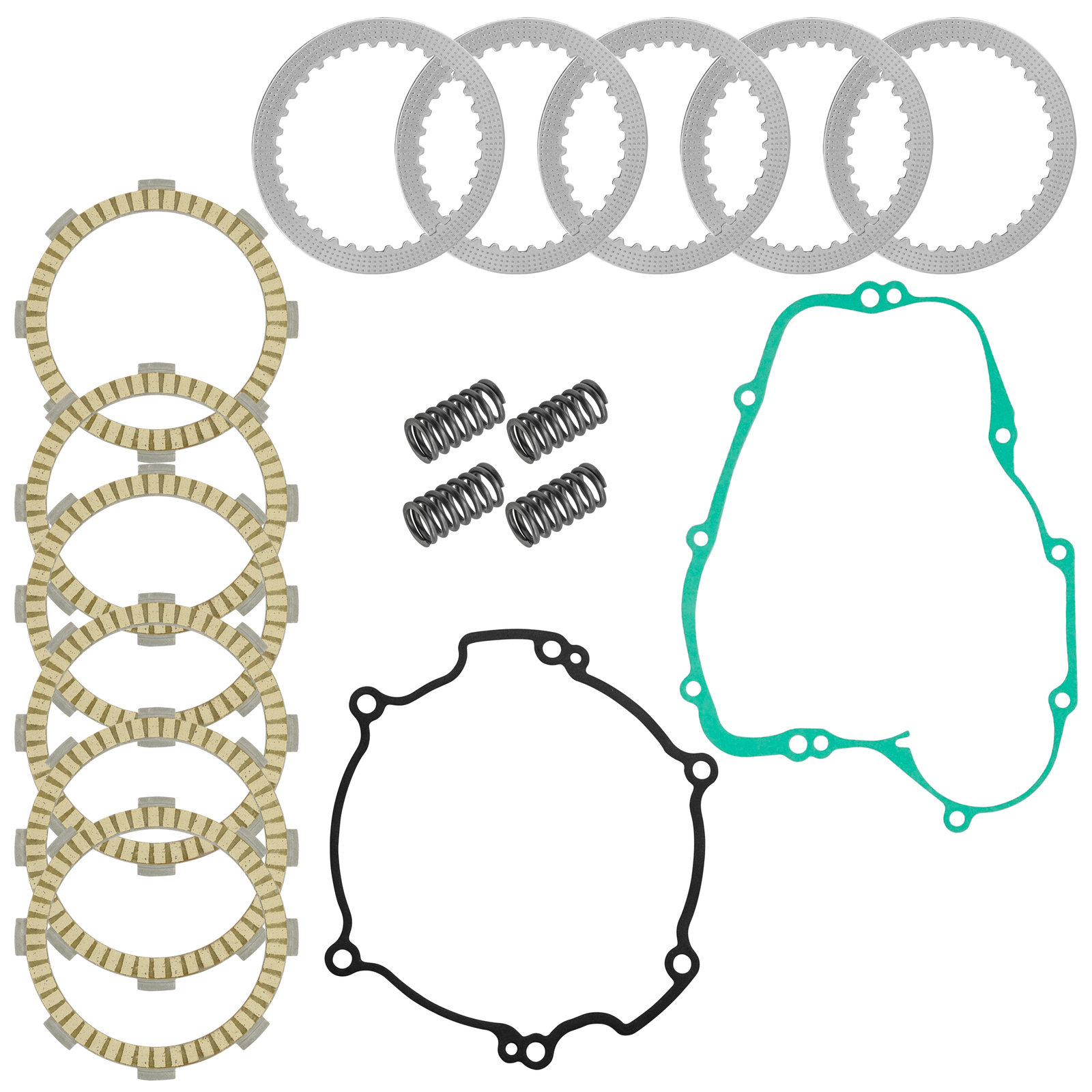 Clutch Plates w/ Springs Gaskets Kit for Kawasaki KX80 KX85 KX100 KX112 1998-24