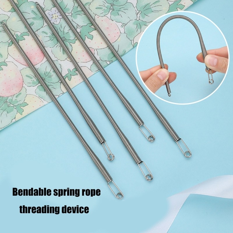 Pack of 10 Spring Drawstring Threader Stainless Steel Drawstring Threader