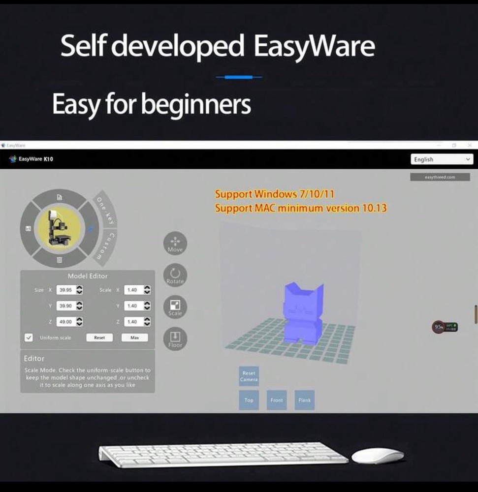 EasyThreed Mini 3D Printer, Black