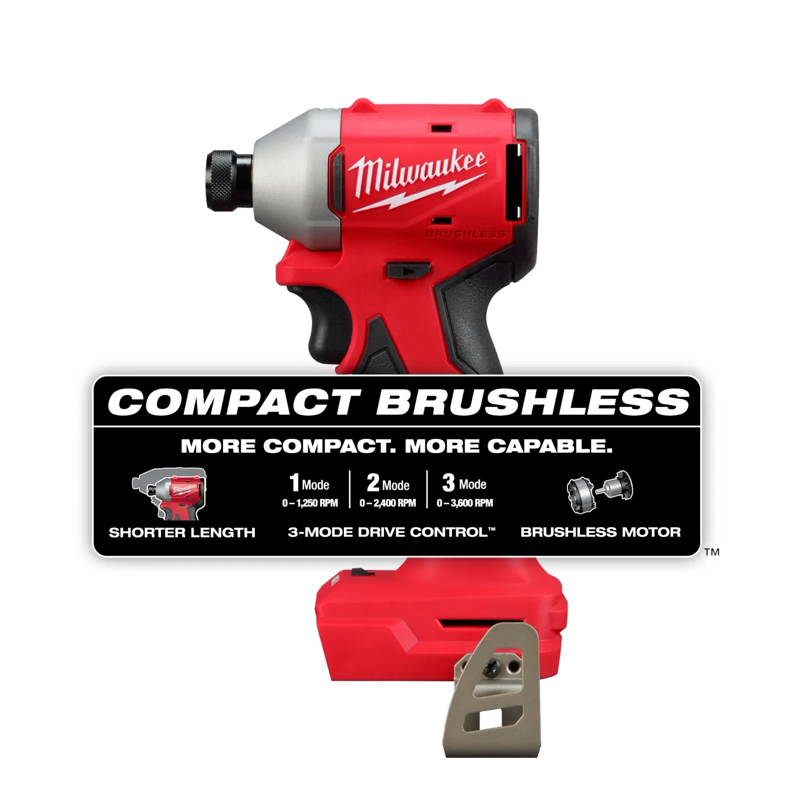 Milwaukee M18 Brushless Impact Driver 1/4" Hex Compact 3-Speed 3651-20 **NEW**