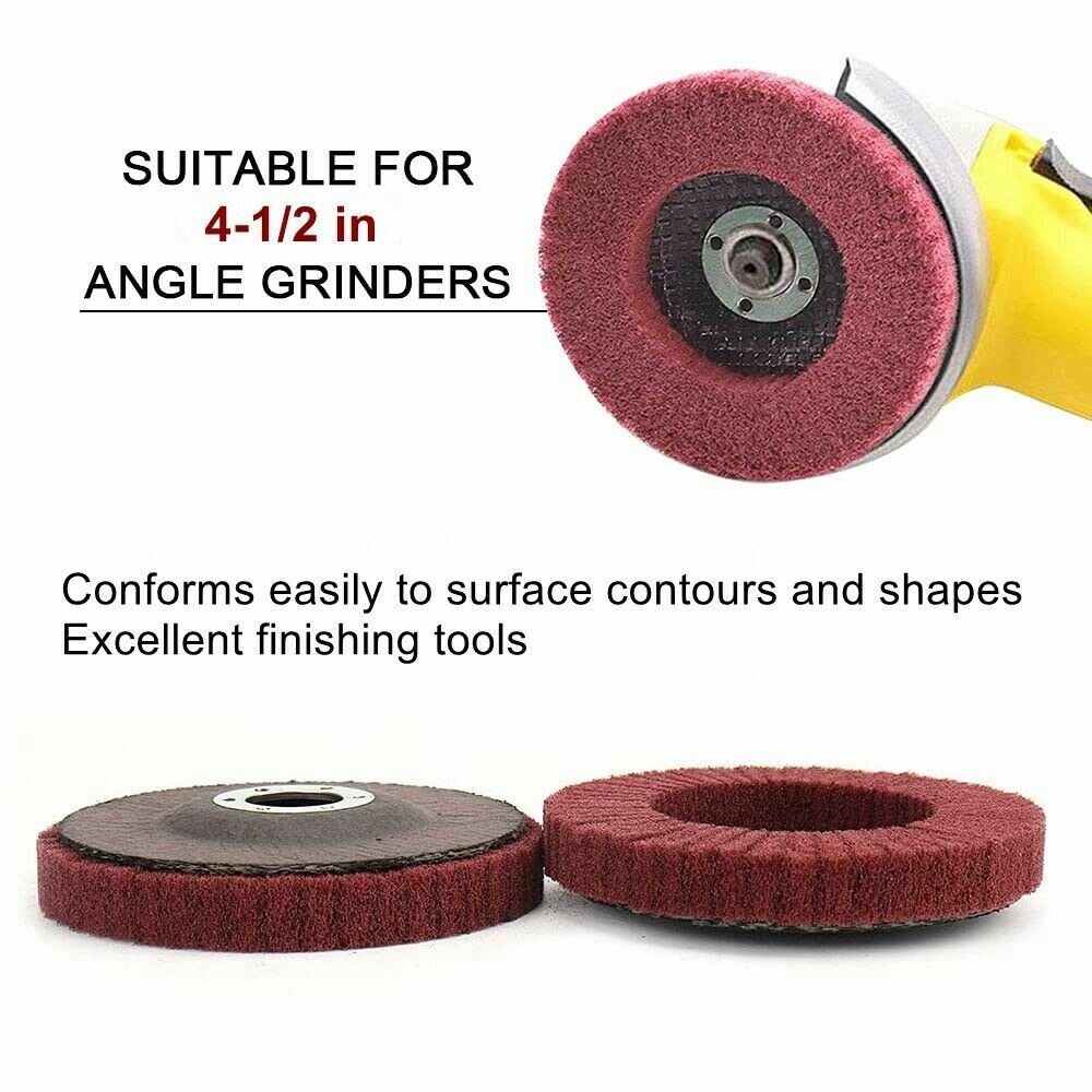 5Pcs 4-1/2" 320 Grit Polishing Grinding Buffing Wheel Flap Discs Angle Grinder