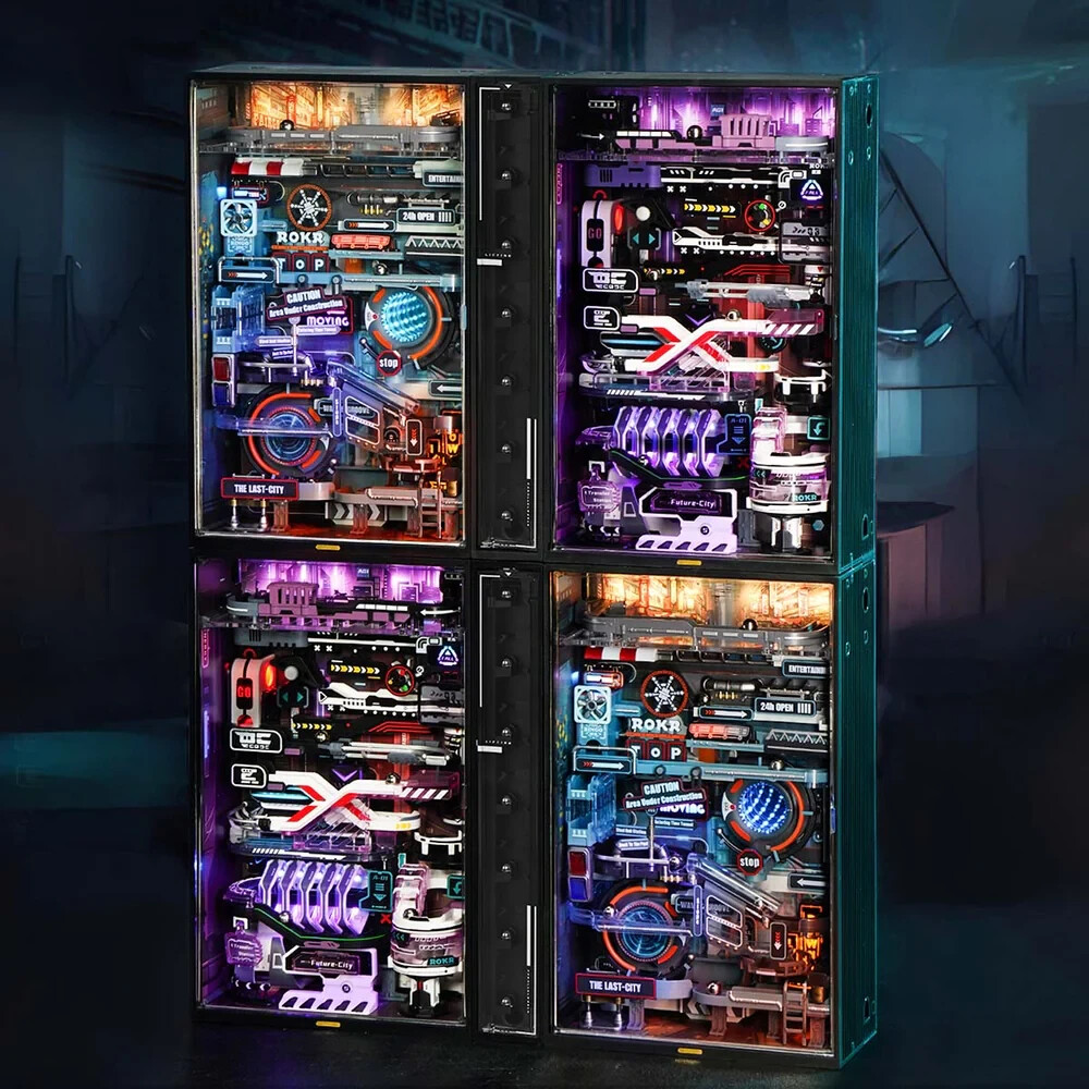 ROKR Parallel World 3D Puzzle Model Kits Marble Run DIY Building Toys Xmas Gifts