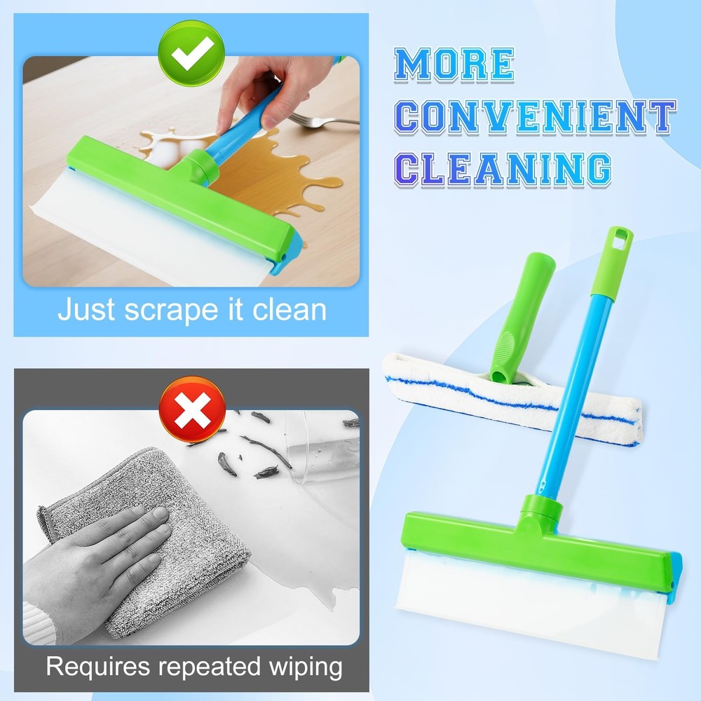 Alisanda Recyclable Silicone Window Squeegee Kit, Cleaning Green