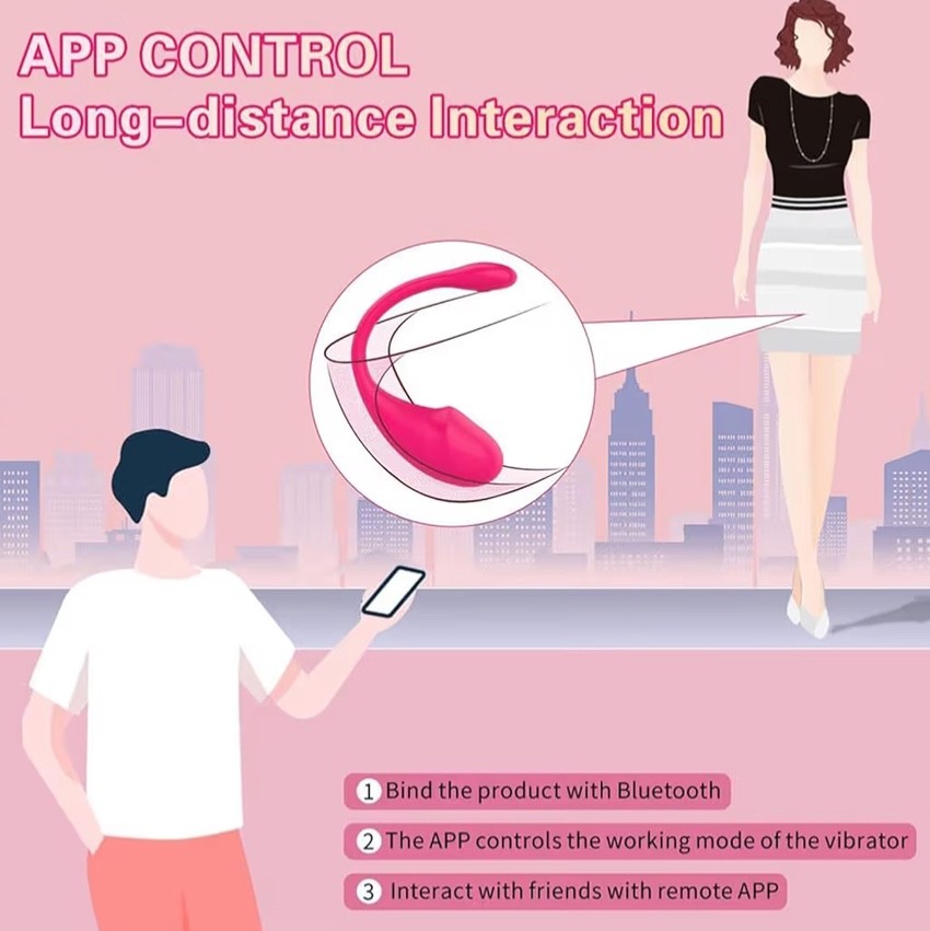 Bluetooth vibrator Remote Control Massager Portable Soft Silicone Design