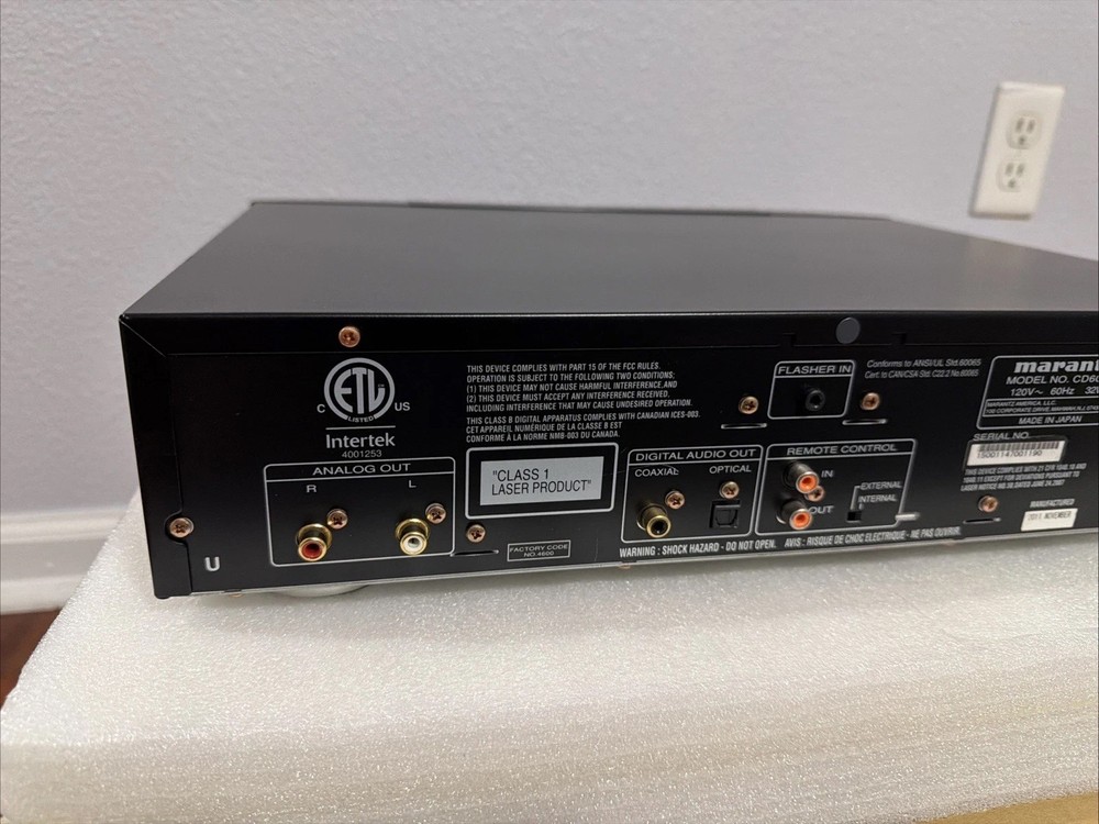 Marantz CD Player CD6004 (No Remote) 120V