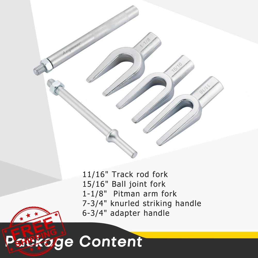 Acymner 5PCS Ball Joint Separator Tie Rod Fork Set