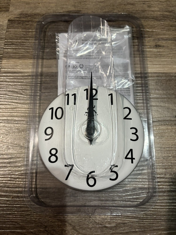 Infinity Instruments White Face Replacement Clock for Spoked Clocks