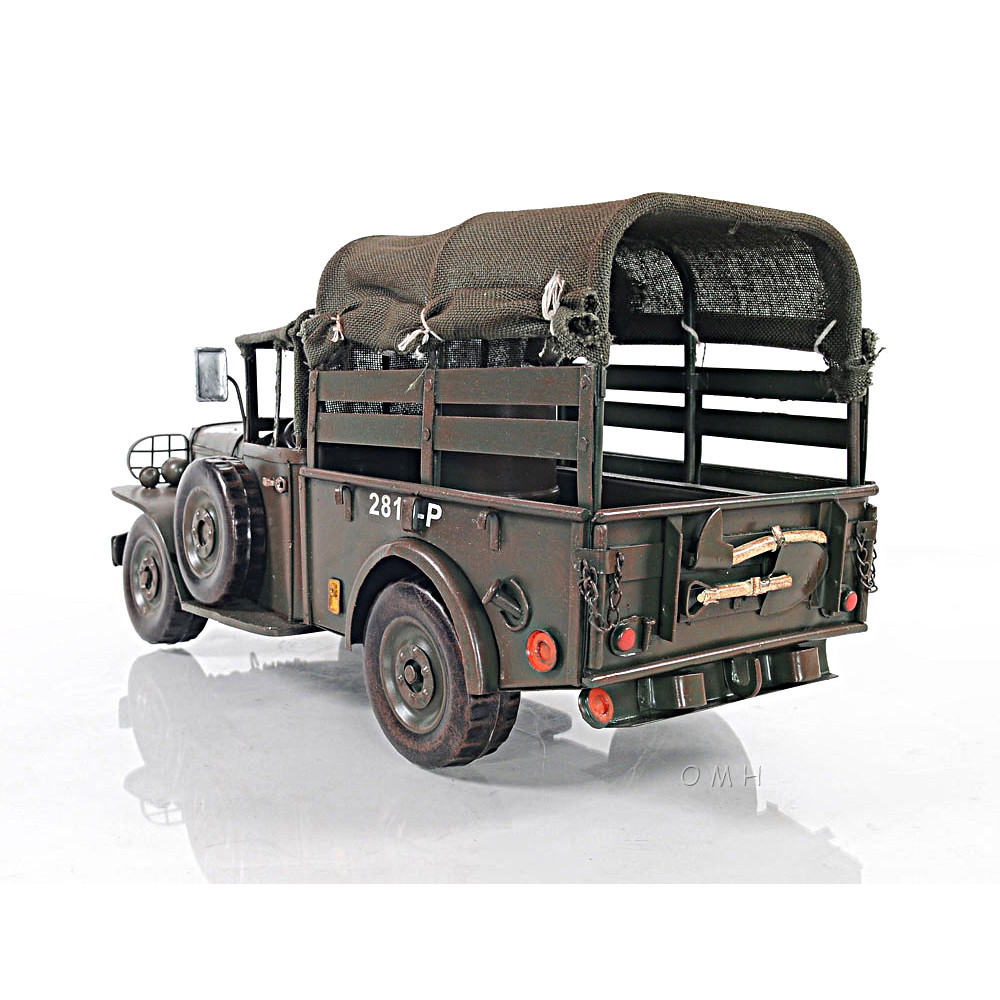 Dodge M37 Military Command Truck Metal Model 13" US Army 1950's Korean War Decor