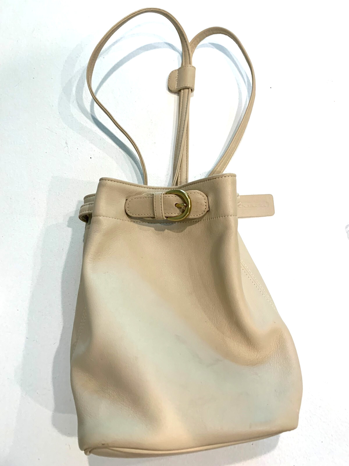 VTG COACH 4162 Ivory 100% Glove Tanned Leather Backpack Handbag Authenticated