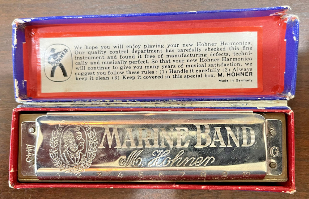 Two Vintage M. Hohner Harmonicas with Cases