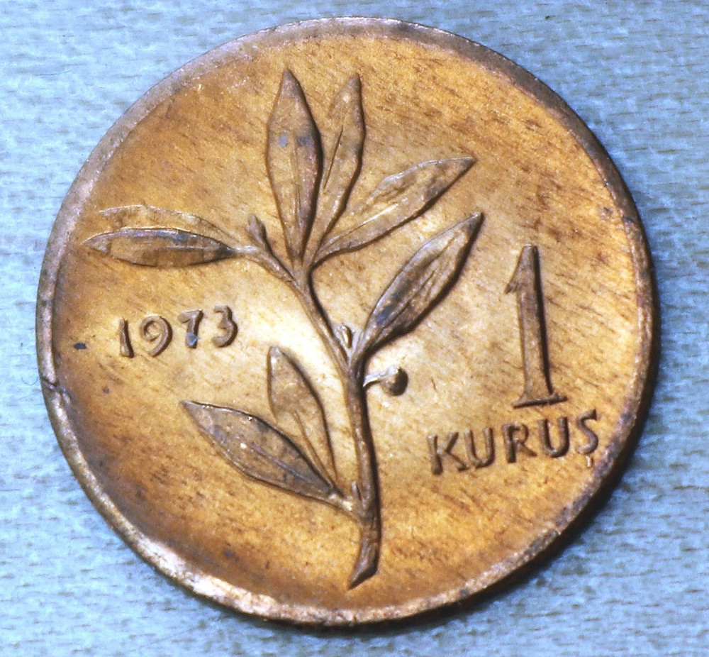 1973 Turkey 1 Kurus Unc.