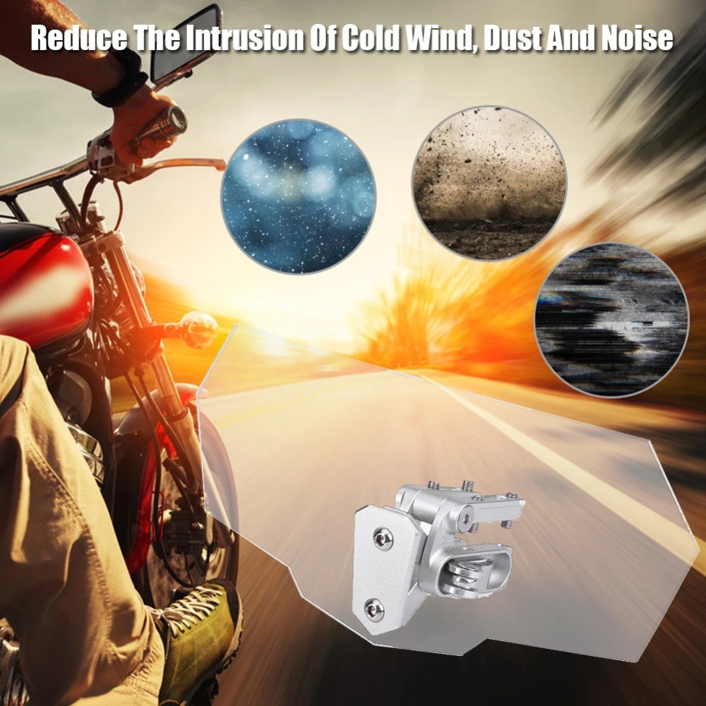 Motorcycle General Adjustable Windscreen Wind Deflector Windshield Sturdy
