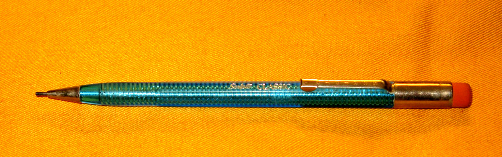 VINTAGE BLUE SCRIPTO "CLASSIC" TRANSLUCENT MECANICAL PENCIL