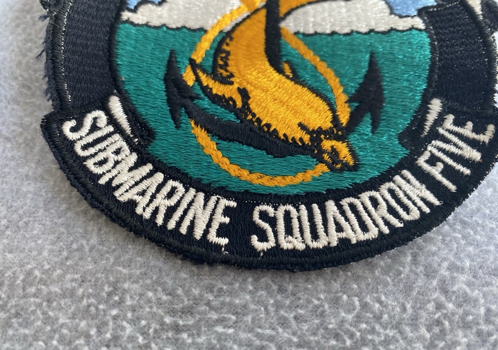 Original 1970's CSS COMSUBRON 5 Commander Submarine Squadron 5 Navy Ship Patch