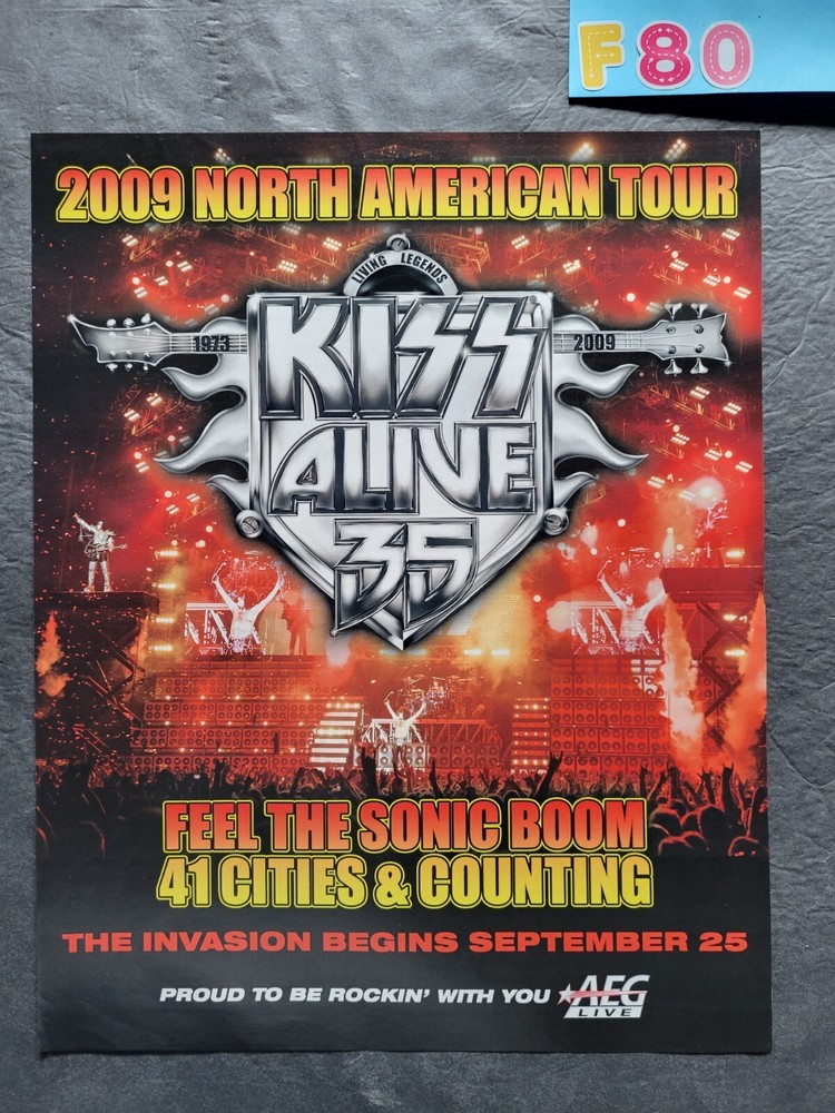 Kiss 2009 North American Tour Promo Print Advertisement