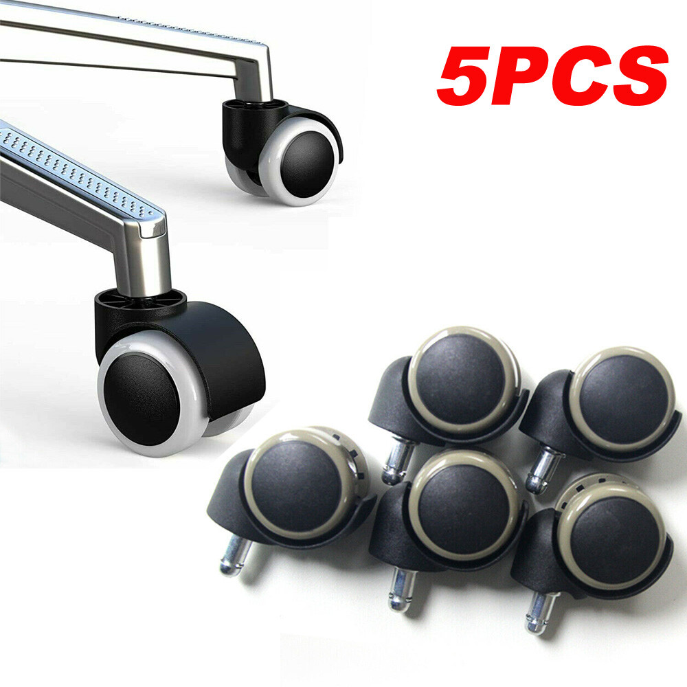 Set of 5 2" Heavy Duty Rubber Office Chair Caster Wheels Swivel Replacement