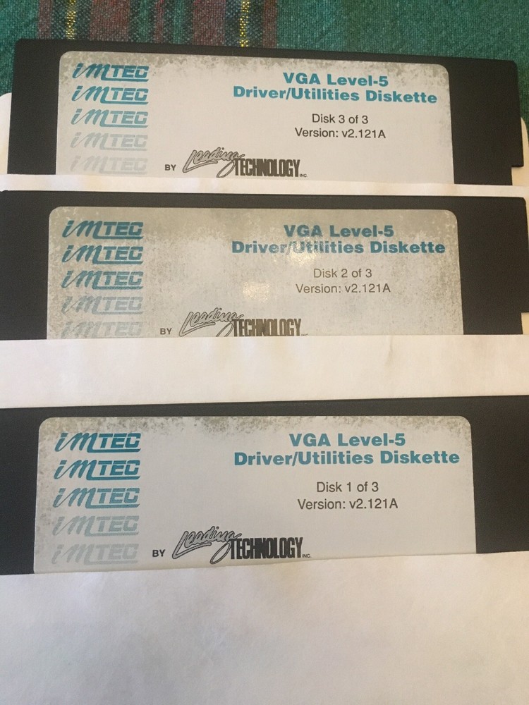 Imtec VGA Level 5 Driver / Utilities Diskettes