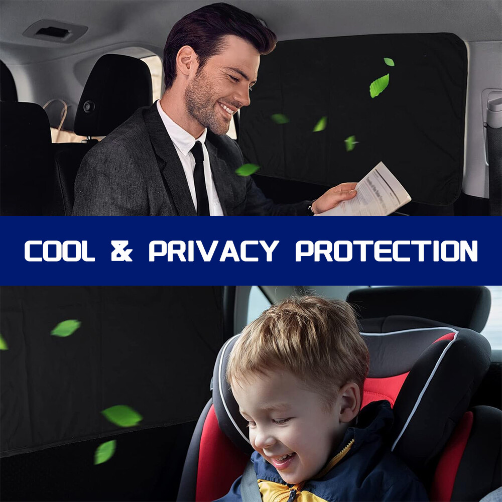 4 Pack Magnetic Car Window Sun Shade Cover Front Rear Shield UV Block Protection