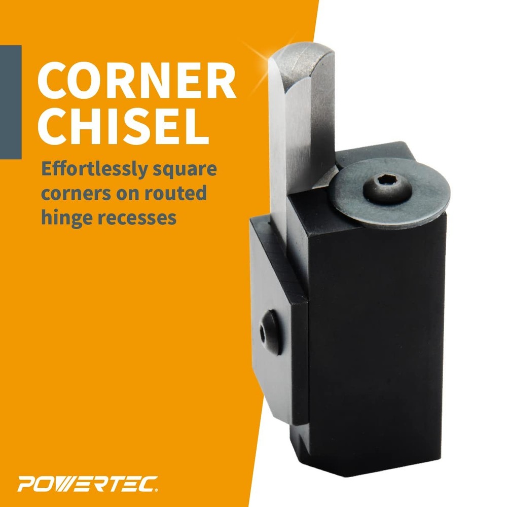 POWERTEC Square Corner Chisel – Spring-Loaded Mortise