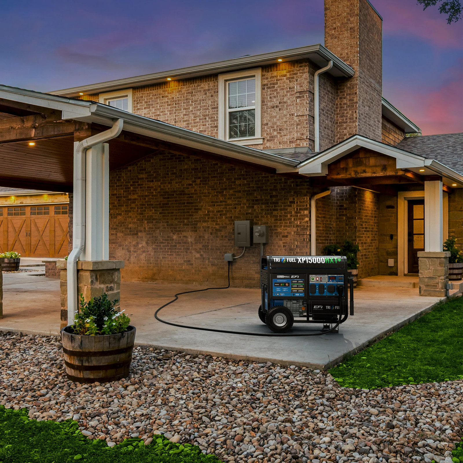 DuroMax XP50PBN 50-Amp 12,500-Watt Non-Metallic Power Inlet Box