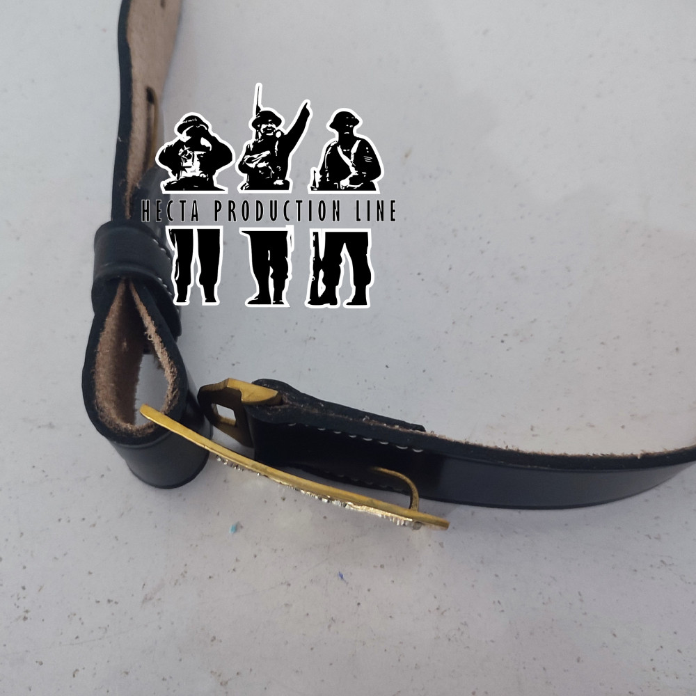 US Army Repro Leather Belt Brass Eagle Buckle – Civil War to WWII Era