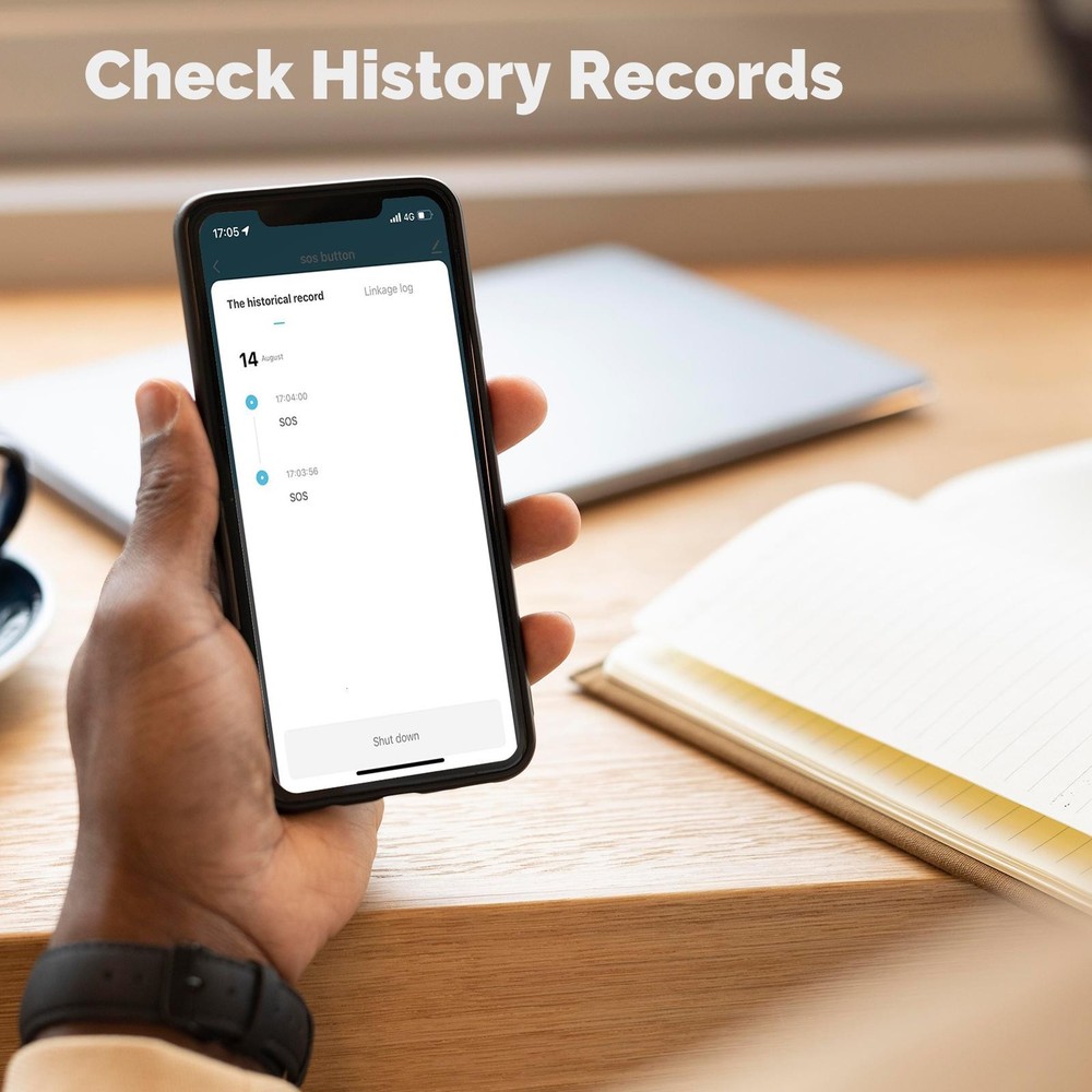 Tuya Zigbee Wireless APP Remote Control Call SOS Emergency Button Alert System B