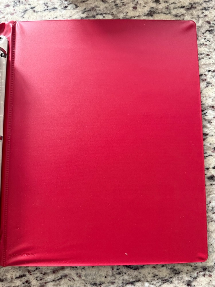 Lighthouse Vario 3-Ring Binder & Slipcase Red with 41 1S 1 Pocket Stock Pages