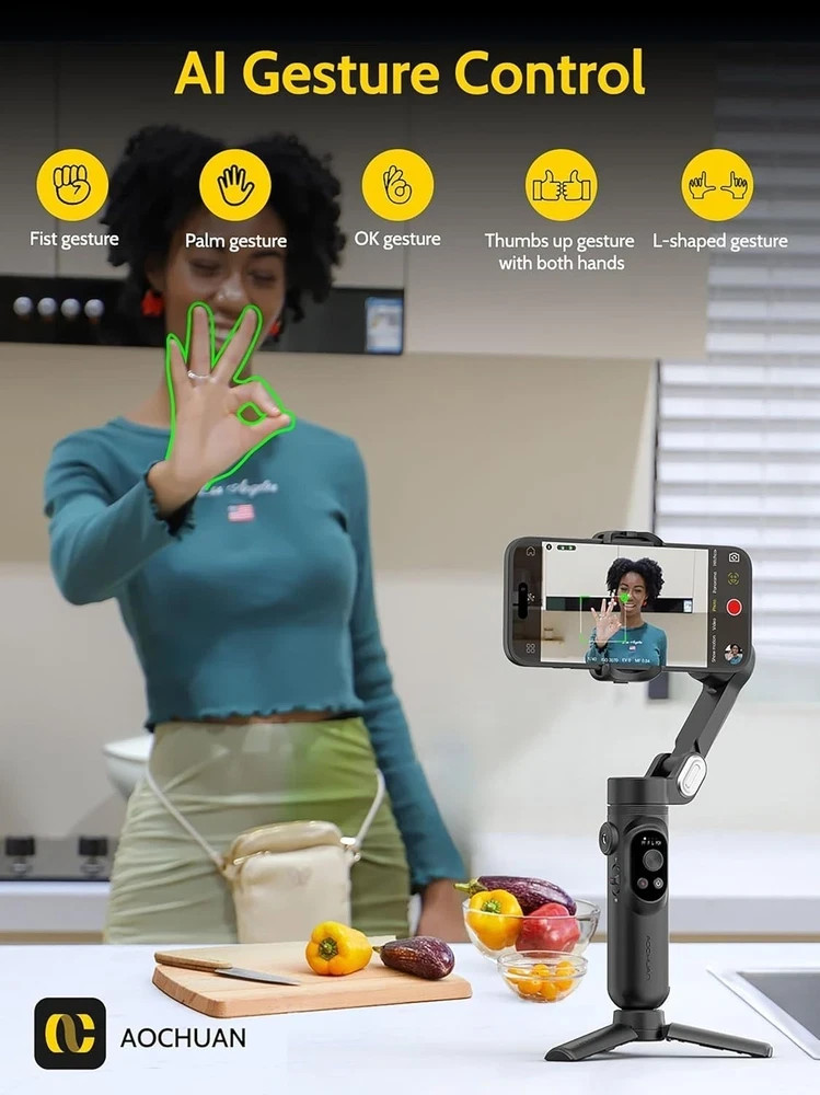 Osmo Mobile 8 Gimbal Stabilizer for Phone, Native Tracking with Audio & Light...