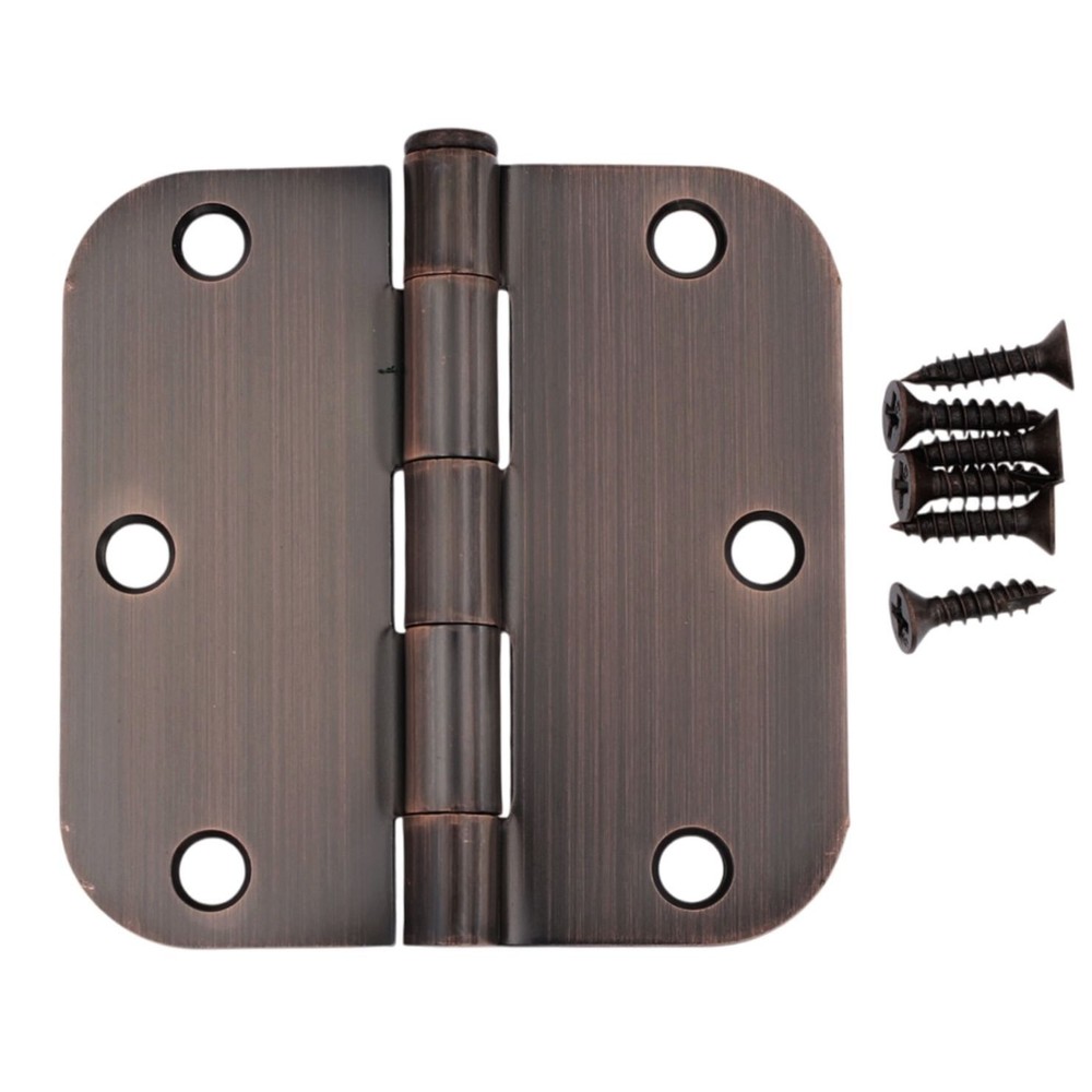 Warwick 3 Pack 3 1/2" Door Hinge 5/8" Radius Corner Bronze DA3012BZ