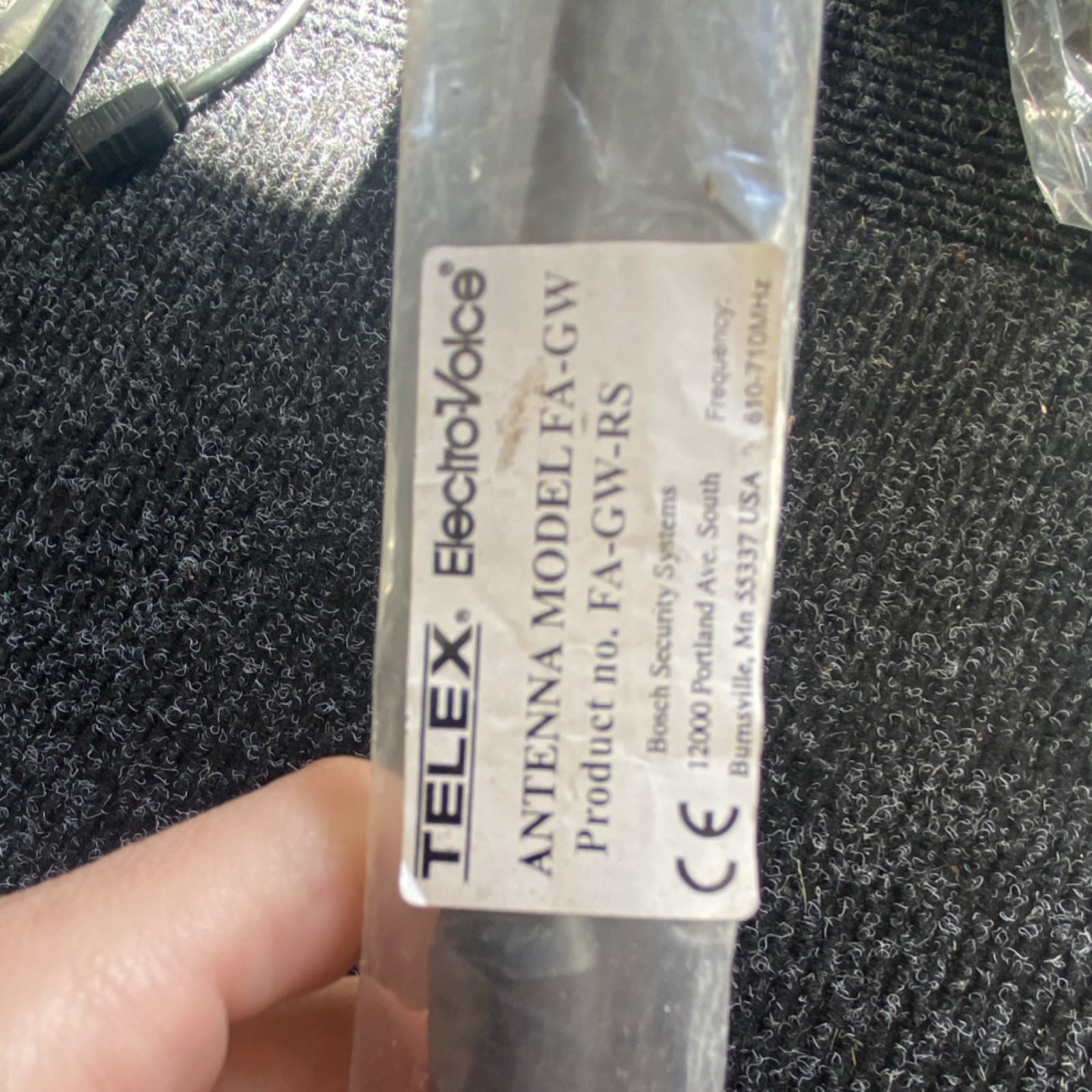 Telex Electro-Voice FA-GW-RS Two-Way Radio Antenna Model FA-GW