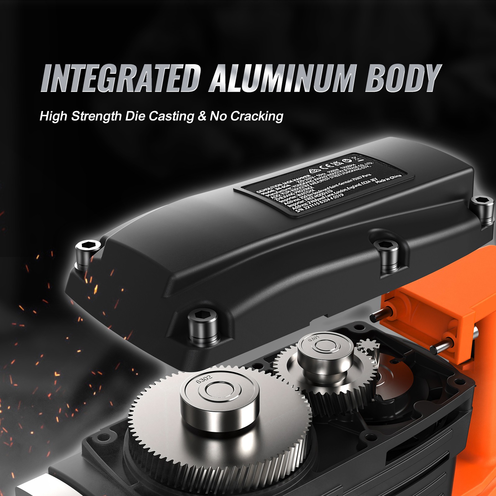 Demolition Jack Hammer Concrete Breaker 2200W Electric Hammer 4 Chisel Bits