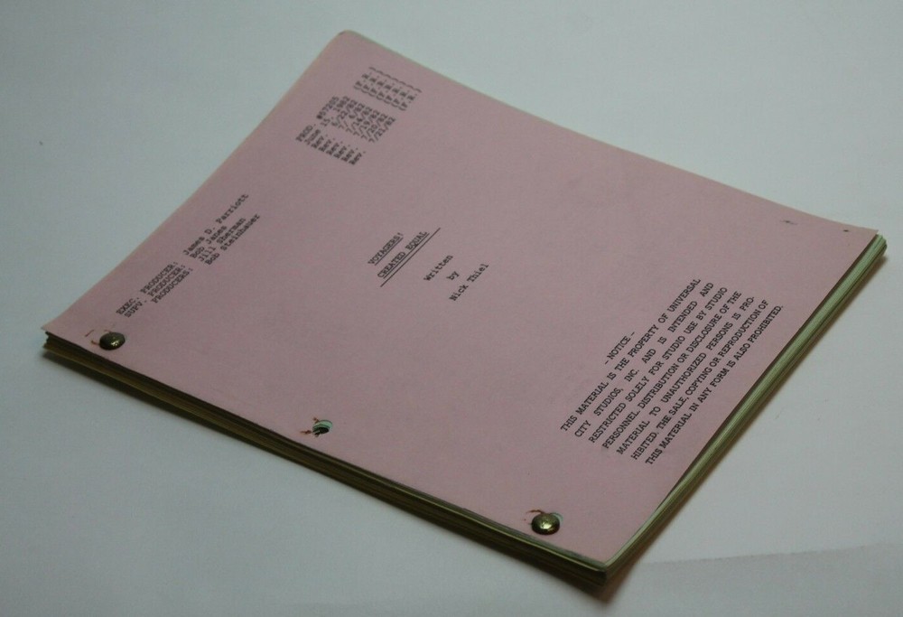 VOYAGERS! / Nick Thiel 1982 Script "Created Equal" ancient Rome save Spartacus