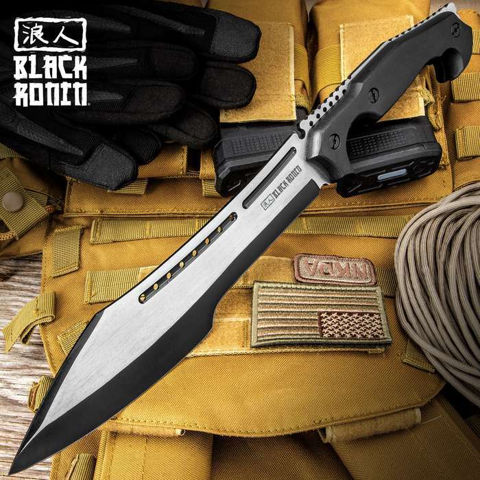 16" TACTICAL HUNTING SURVIVAL RAMBO FIXED BLADE MACHETE KNIFE Camping Axe Sword