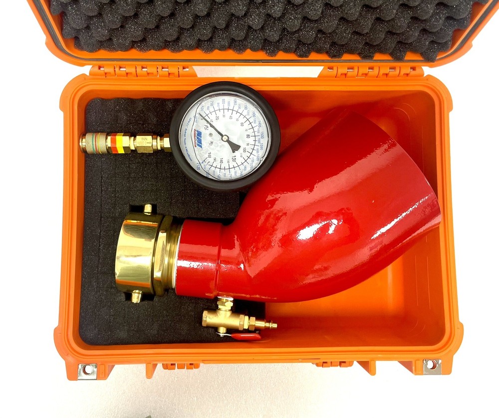 2-1/2" NST Hydrant Flow Test Swivel Diffuser 100Psi /1680GPM Gauge with Case
