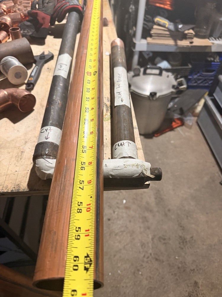 2  1/2” copper pipe 5ft long