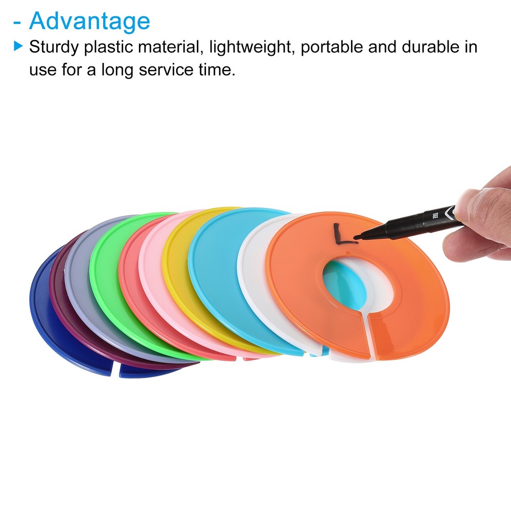 Clothes dividers, 10pcs labels round sorting separator, multicolor