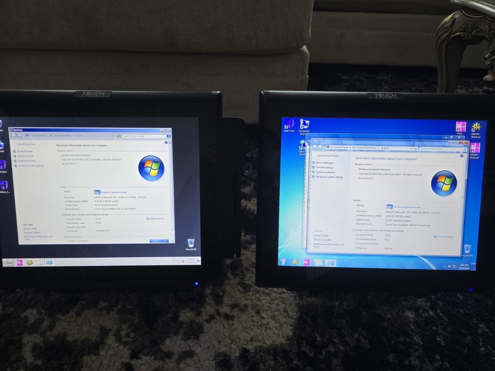 Touch Dynamic Pulse J1900 POS Windows 7 W/ Touchscreen And Card Reader