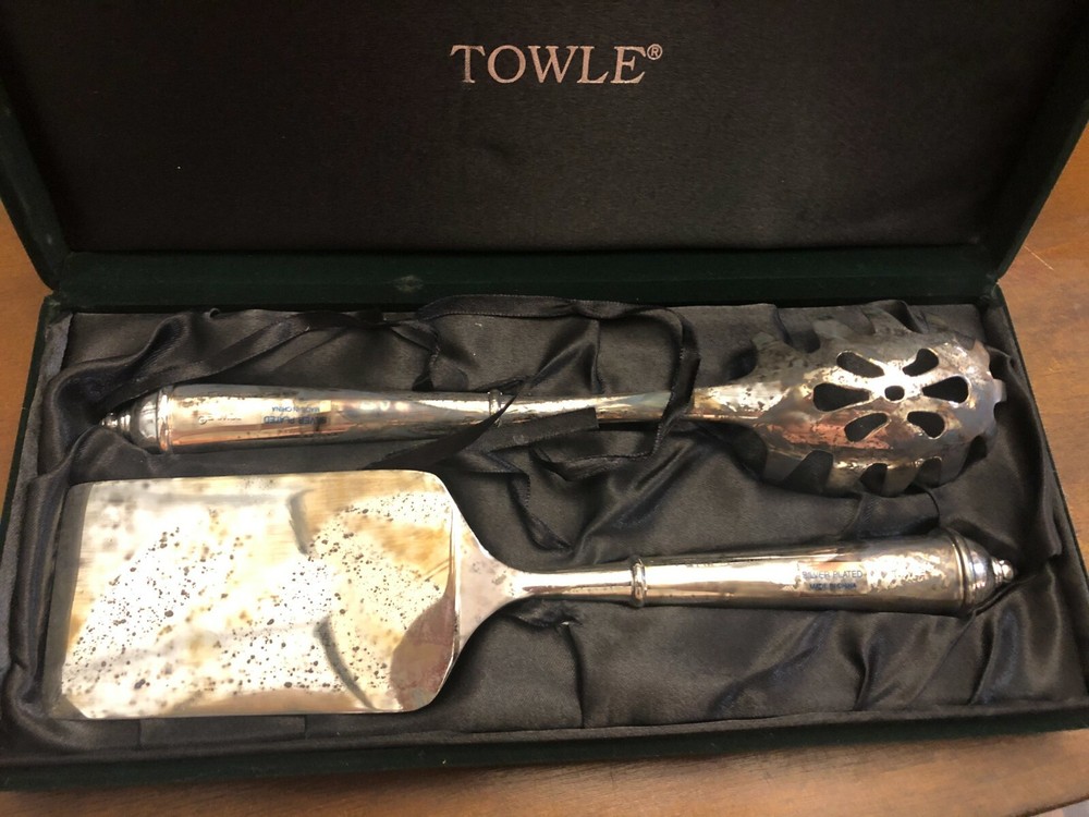 Vintage Towle Silver Plated Pasta Serving Service Set