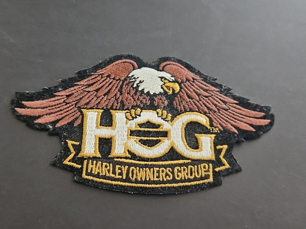 HARLEY DAVIDSON OWNERS GROUP HOG MOTORCYCLE JACKET VEST PATCH EAGLE 5" x 3"