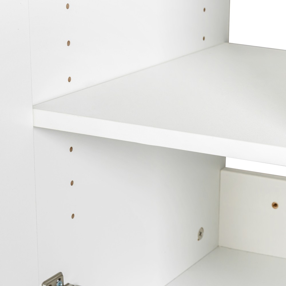 Stackable Wall Cabinet Wall Mounted Storage Cabinets W/ Adjustable Shelf 3 Doors