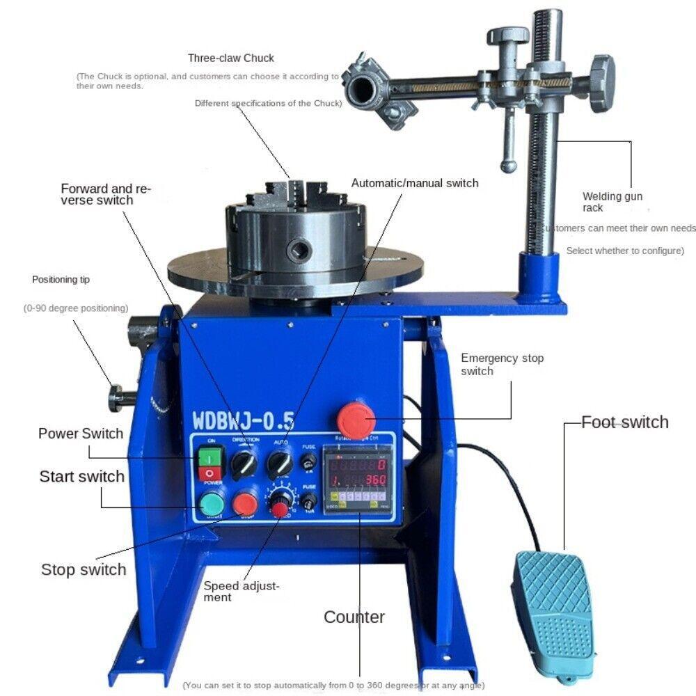 WDBWJ-0.5 Welding Displacement Machine Welding Turntable Small Load 50kg