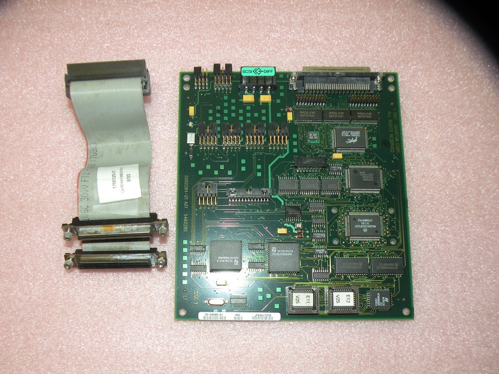 QUANTUM ATL 54-60285-01 DIFFERENTIAL SCSI LIBRARY CONTROLLER MODULE & CABLE