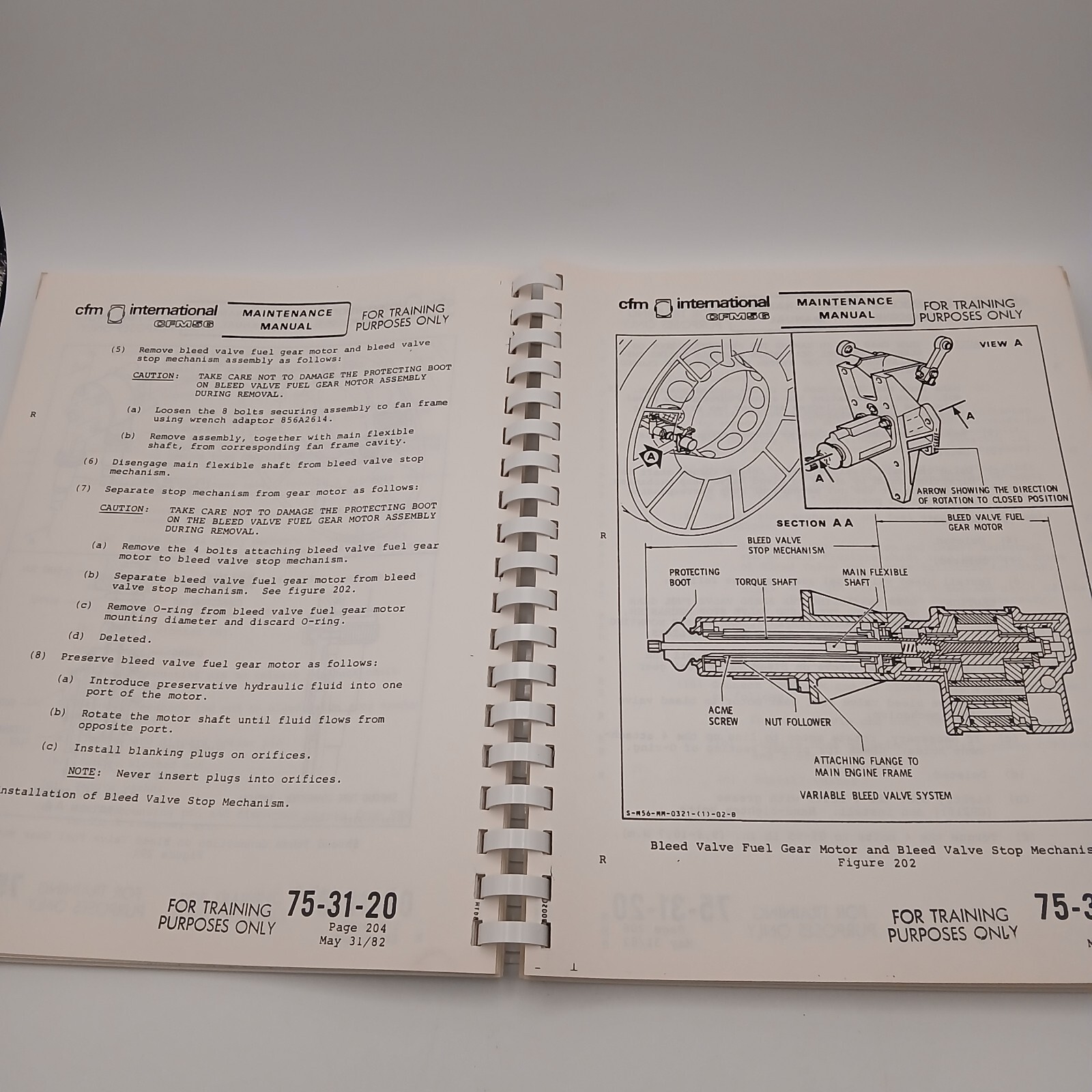 Vintage CFM International CFM56 Line Replaceable Units Students Notebook Manual