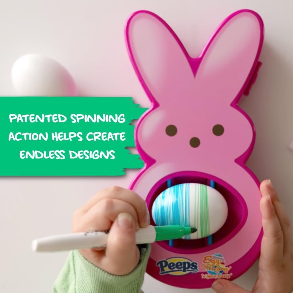 Peeps Bunny Egg Decorating Set with Quick-Drying Markers - Harness Creative Fun