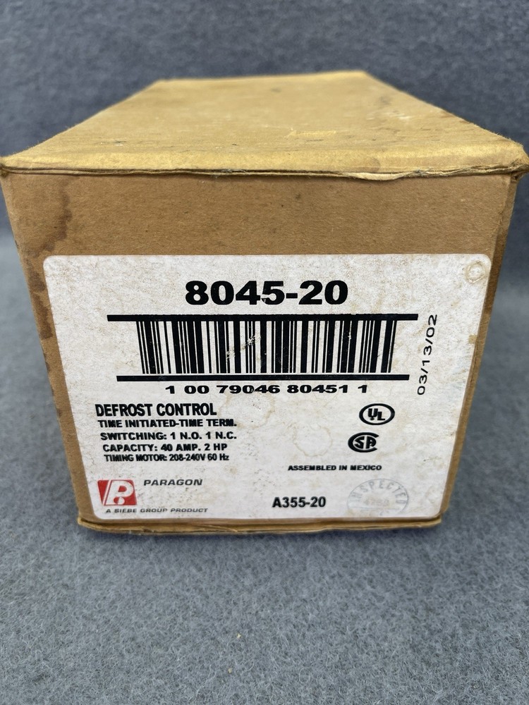 Paragon 8045-20 Defrost Timer, 208/240V, Spdt Switch
