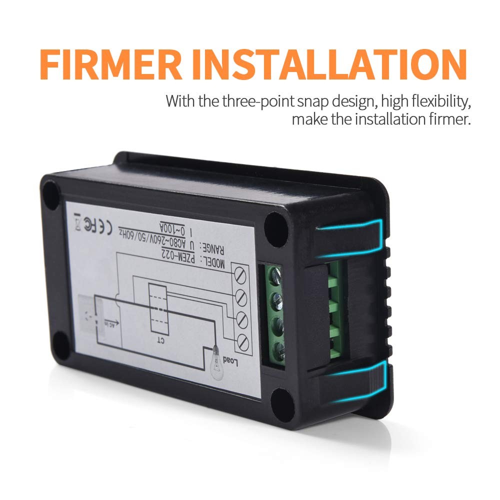 80-260V 100A AC Multi-meter, LCD Display Amp Volt Meter Energy Monitor Panel Kit