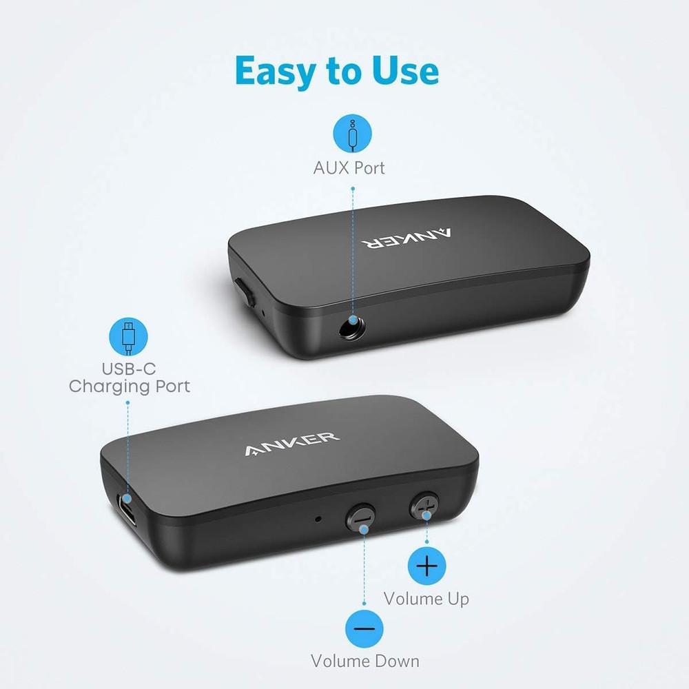 Anker Soundsync Bluetooth Receiver for Music Streaming with Bluetooth 5.0, Dual
