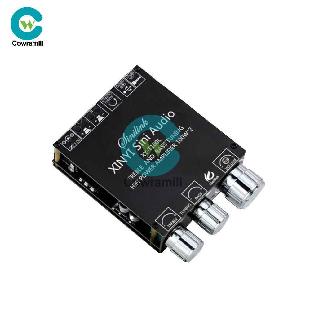 T100L Bluetooth 5.0 Subwoofer Amplifier Board Digital Audio Player MP3 Decoder