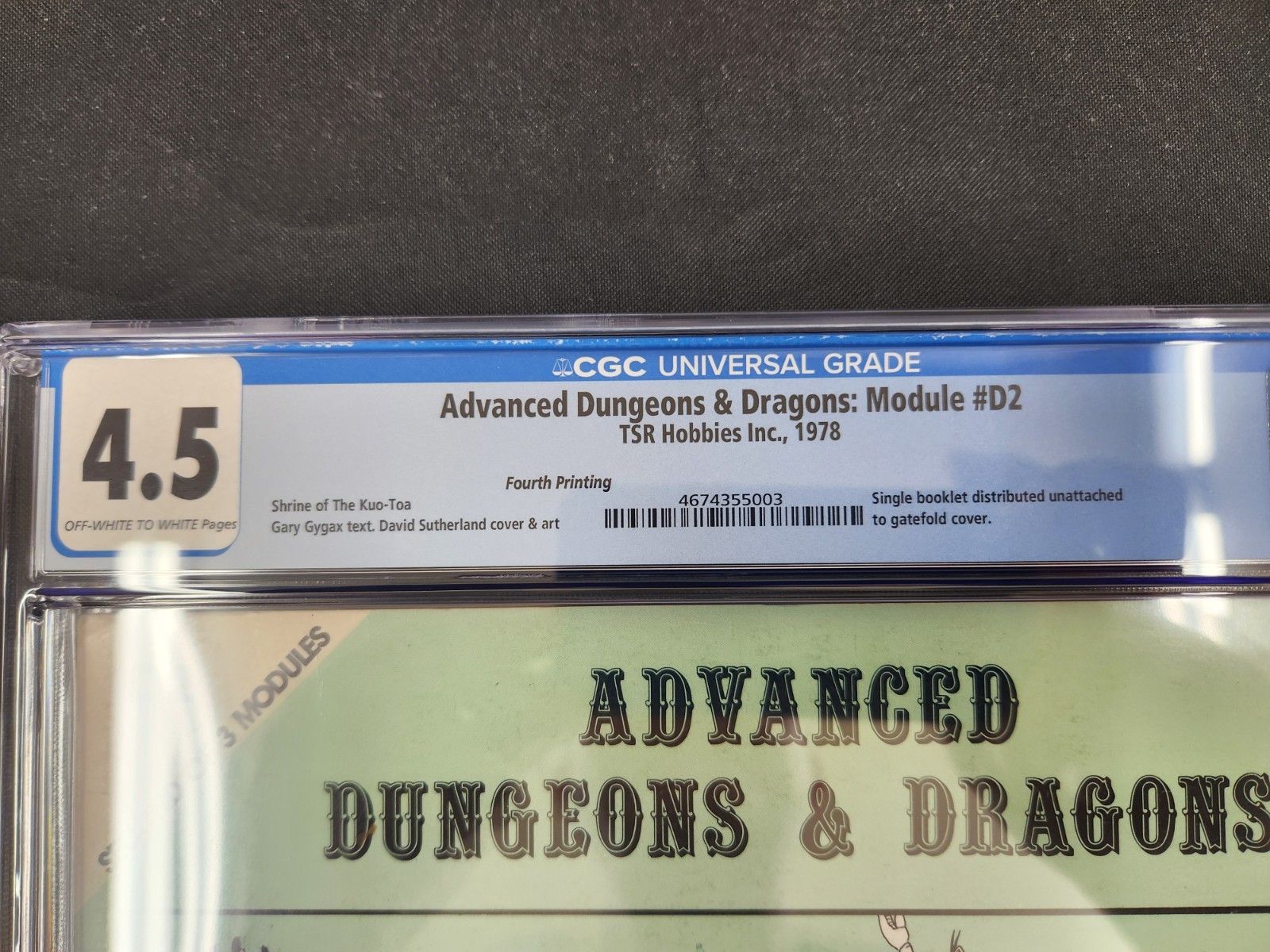 Shrine of the Kua-Toa Dungeons & Dragons AD&D Module Monochrome CGC Graded 4.5