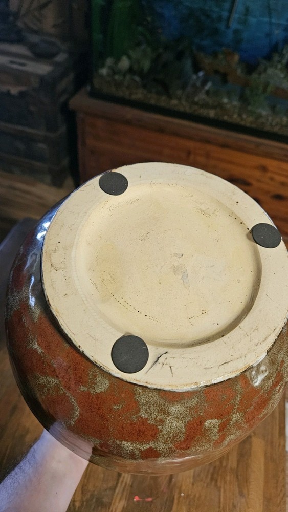 Brown Drip Pottery Vase